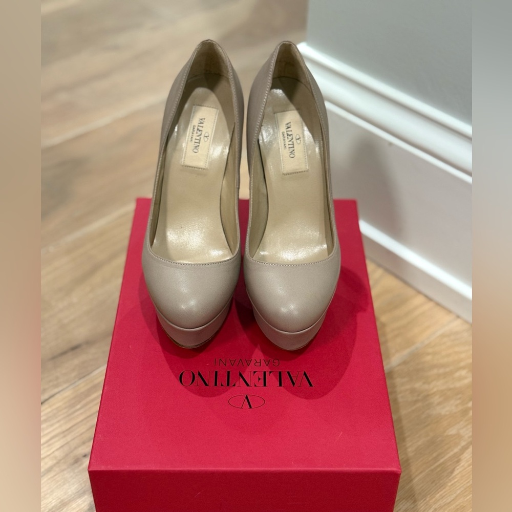 Valentino Women's Taupe Platform Heels